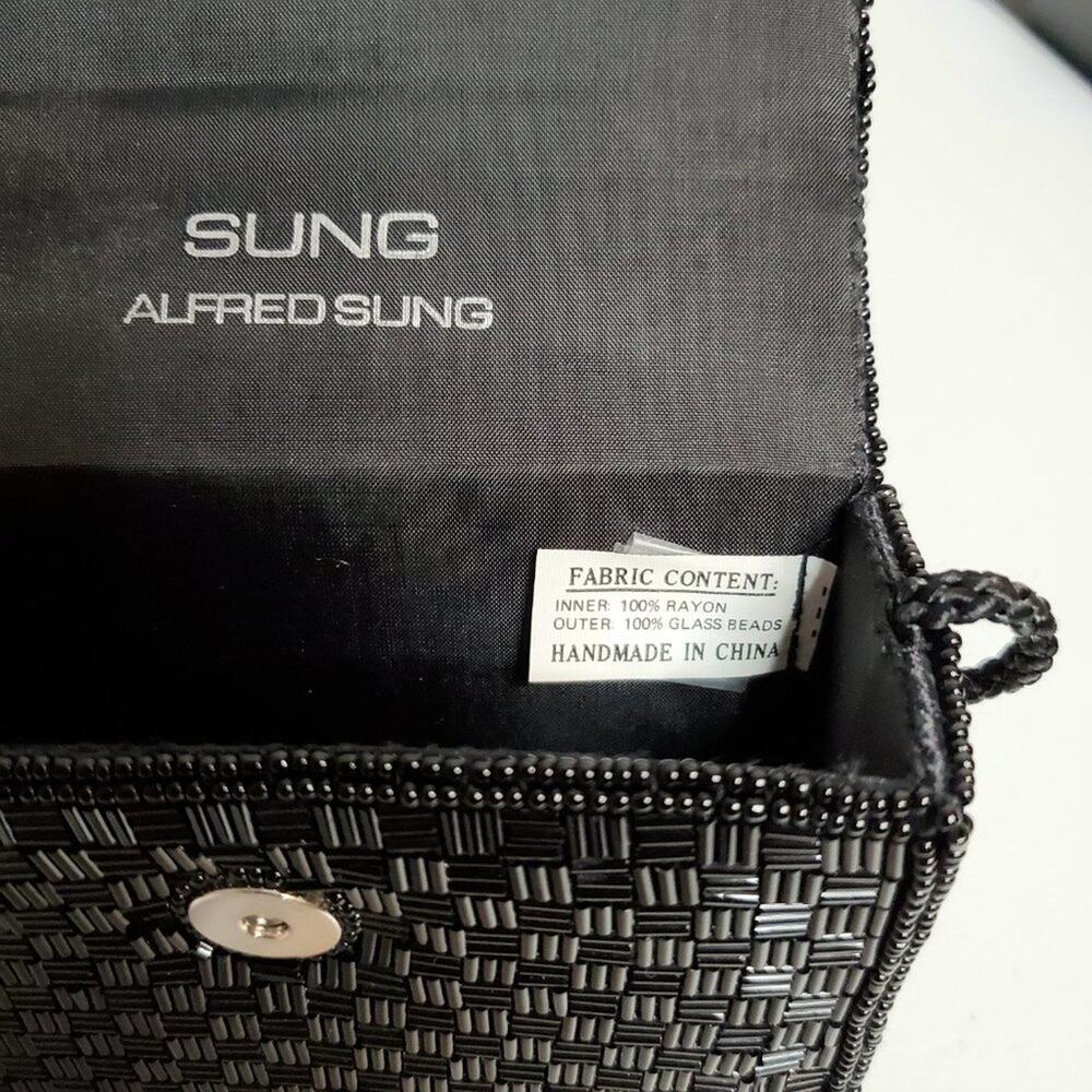 Alfred Sung Square Beaded Formal Evening Shoulder Bag - Picture 10 of 13